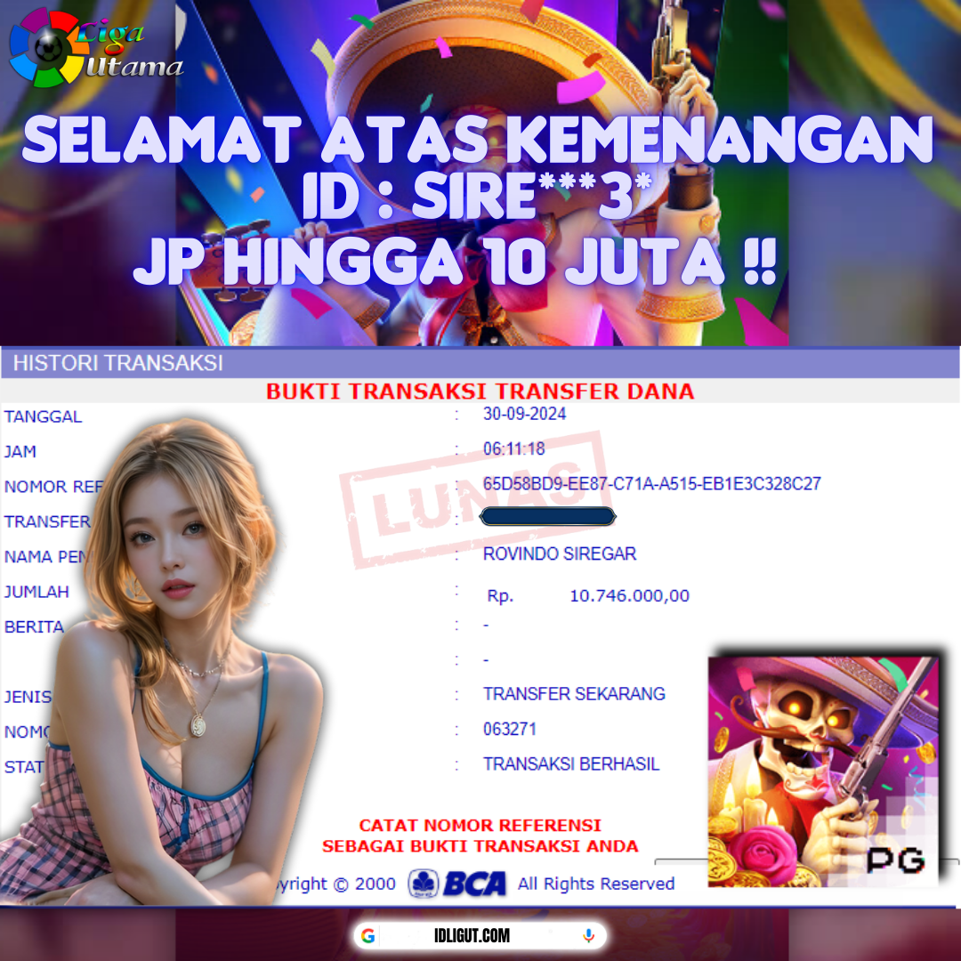 BUKTI WIN SLOT TGL 30 SEPTEMBER 2024