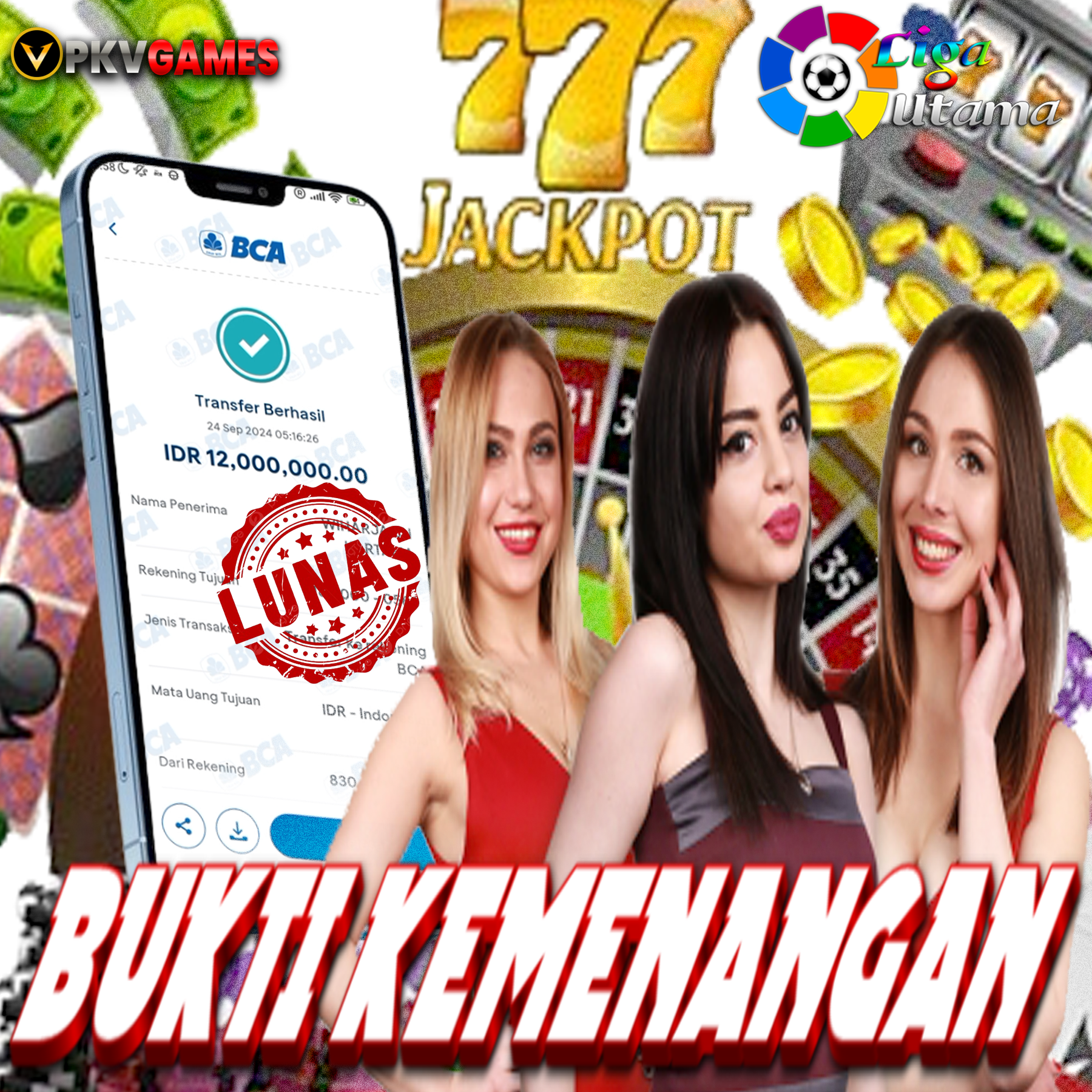 BUKTI KEMENANGAN ( GAME PKV ) TANGGAL 24 SEPTEMBER 2024