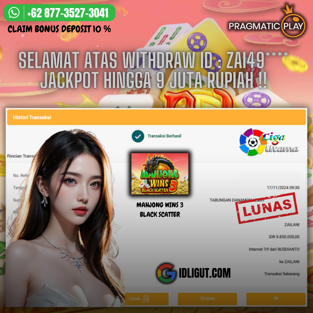 BUKTI WIN SLOT TGL 17 NOVEMBER 2024