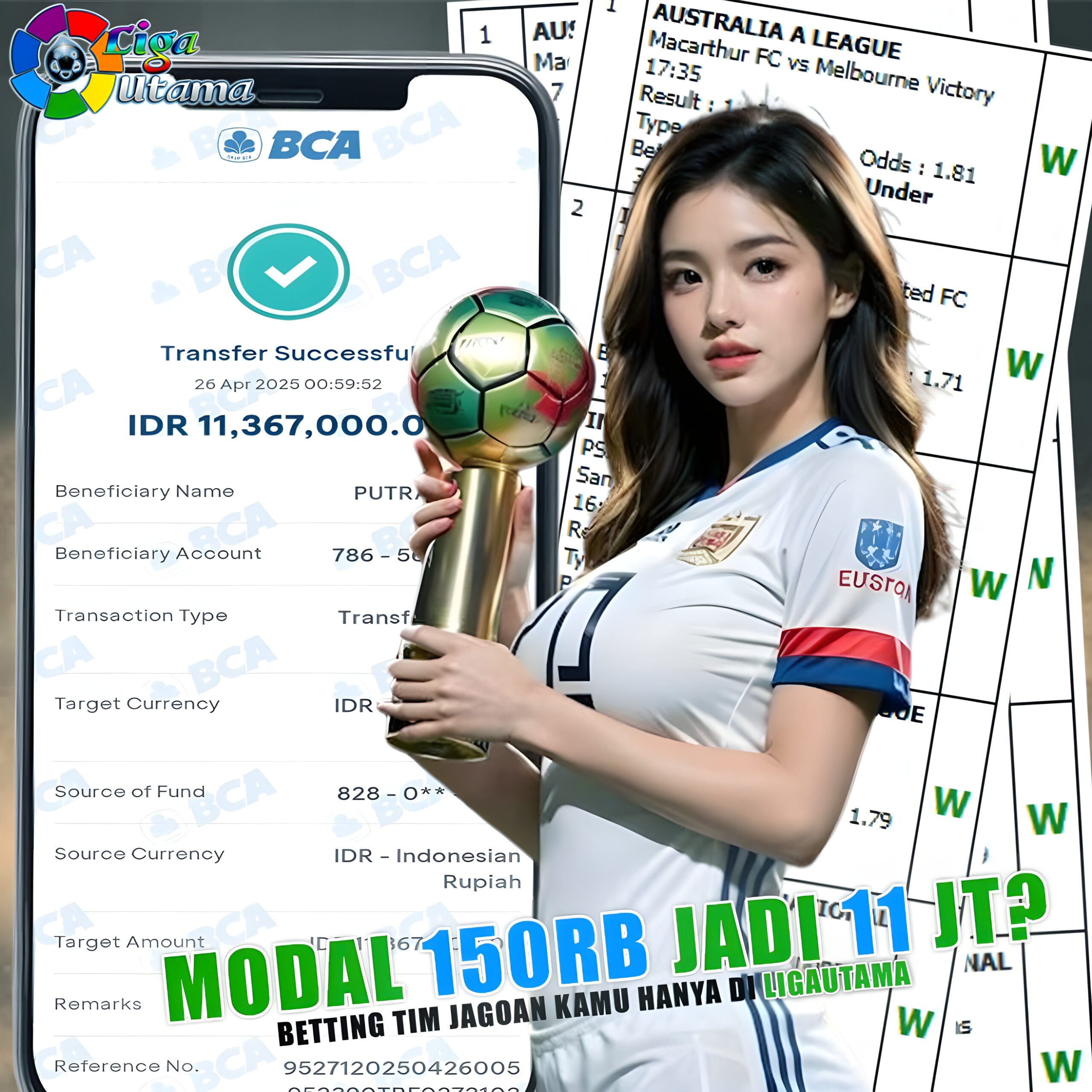 BUKTI WIN PARLAY TANGGAL 26 APRIL 2025