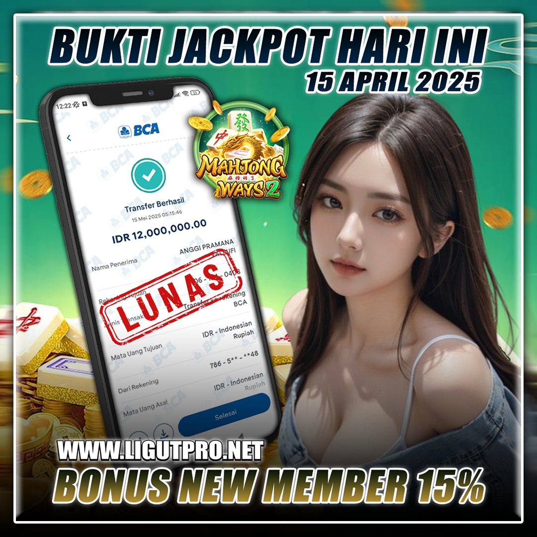 BUKTI WIN SLOT PG SOFT TANGGAL 15 MEI 2025